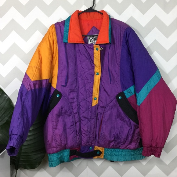 vintage colour block jacket